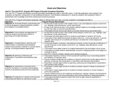 Microsoft Word - PhD program goals objectives benchmarks process - nov 12 edits