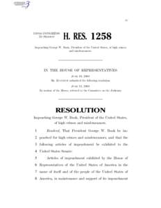 IV  110TH CONGRESS 2D SESSION  H. RES. 1258