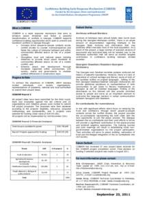 Confidence Building Early Response Mechanism (COBERM) Funded by the European Union and implemented by the United Nations Development Programme (UNDP) Georgia  EUROPEAN UNION