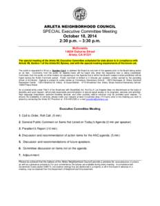 Microsoft Word - Arleta NC-SPECIAL Executive Committee Meeting October[removed]