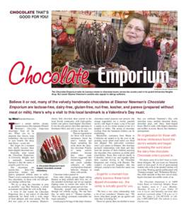 CHOCOLATE THAT’S GOOD FOR YOU! Chocolate Emporium  by Benjamin Margalit / Margalit Studio