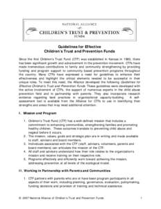 National Alliance of Children’s Trust and Prevention Funds