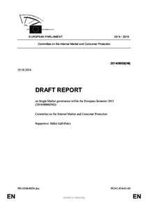 [removed]EUROPEAN PARLIAMENT Committee on the Internal Market and Consumer Protection[removed]INI)