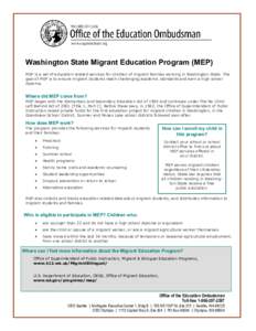 Migrant Education Program Flyer