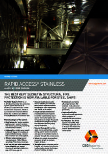RAS® (Rapid Access Stainless) fire divisions  MARINE SYSTEMS RAPID ACCESS® STAINLESS A-60 CLASS FIRE DIVISION