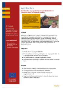 EuropeAid  Infrastructure Construction of popular housing for 50 families in Paraguay living in extreme poverty  