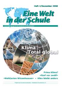 Heft 4/DezemberKlima – Total global  »WeltGarten Witzenhausen«