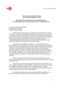 Declaración de la secretaria ejecutiva Christiana Figueres