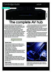 AZUR 551R V 2 AV RECEIVER 110mm (4.3”)  TOP-TIPS