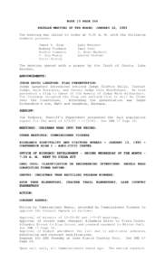 BOOK 15 PAGE 244 REGULAR MEETING OF THE BOARD, JANUARY 12, 1993 The meeting was called to order at 9:00 A. M. with the following members present: James L. Gose Audrey Vickers