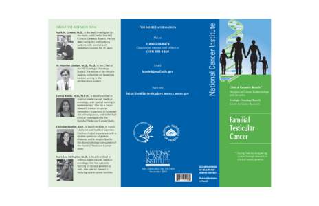 Familial Testicular Cancer Pamphlet