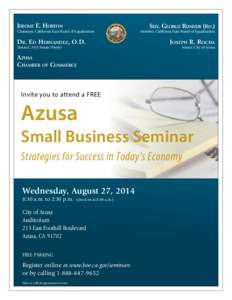 Azusa Small Business Seminar