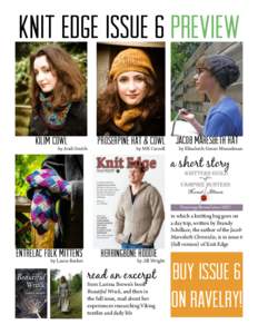 knit edge issue 6 Preview  proserpine hat & cowl jacob maresbeth hat kilim cowl by Andi Smith