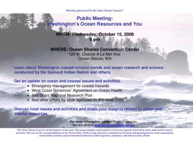 Washington’s Ocean Action Plan