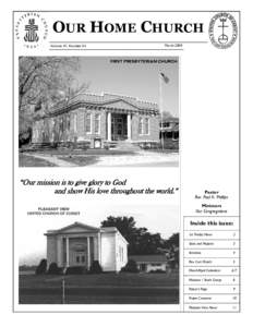 OUR  HOME  CHURCH  Volume 47, Number 03 March[removed]FIRST PRESBYTERIAN CHURCH