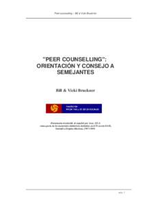 Peer-counselling – Bill & Vicki Bruckner  