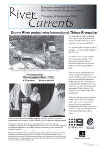 River Currents Delegate newsletter for the 8th International Riversymposium Thursday, 8 September 2005