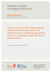 The Beijer Institute of Ecological Economics DISCUSSION PAPER Beijer Discussion Paper Series No. 234