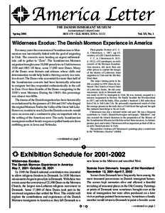 America Letter The Danish Immigrant Museum Spring 2001	  An International Cultural Center