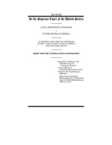 No[removed]: Bond v. United States - Opposition