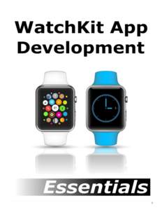 i  WatchKit App Development Essentials  ii