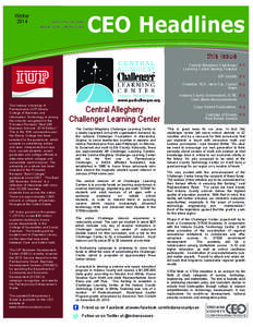 Winter 2014 Quarterly Business Update INDIANA COUNTY, PENNSYLVANIA