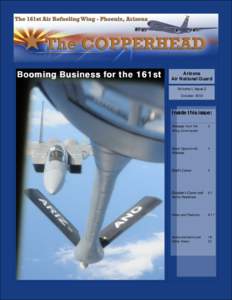 Booming Business for the 161st  Arizona Air National Guard Volume I, Issue 2 October 2010