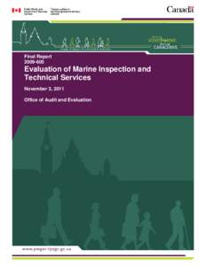 [removed]Evaluation of Marine Inspection and Technical Services (Final Report[removed]Reports - Office of Audit and Evaluation (OAE) - PWGSC