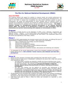 National Statistical System PNSD Bulletin April 2008 The Republic of Uganda  The Plan for National Statistical Development (PNSD)