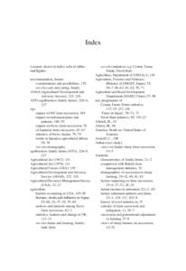 Index  Locators shown in italics refer to tables and figures. accommodation, farmer considerations and possibilities, 170