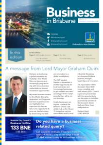 Business in Brisbane Edition 3: October to December 2014