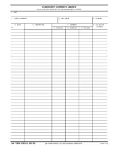 SUBSIDIARY CURRENCY LEDGER For use of this form, see AR[removed]; the proponent agency is DCSINT 1. UNIT 2. TYPE OF CURRENCY