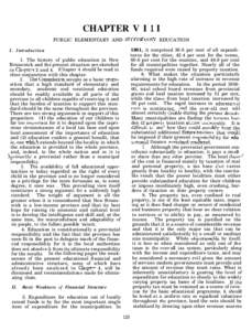 CHAPTER V I I I PUBLIC ELEMENTARY AND SECONiDARY EDUCATION 1961, it comprised 36.6 per cent of all expenditures for the cities, 42.4 per cent for the towns, 60.6 per cent for the counties, and 46.9 per cent for all munic