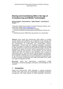 Coetzee et al - Sharing and Coordinating SDIs in the Age of Crowdsourcing and Mobile Technologies - ICC 2013 with headers