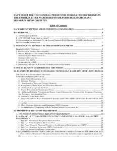 Fact Sheet | Residual Designated Discharges in Milford, Bellingham, and Franklin, Massachusetts