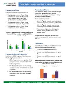 Marijuana Use in Vermont Data Brief