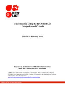 IUCN Red List / International Union for Conservation of Nature / Least Concern / Conservation status / Near Threatened / Threatened species / Endangered species / Red-listed / Data Deficient / Conservation / Environment / Ecology