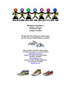 Introduction to Athletic Shoes- Homework Activity