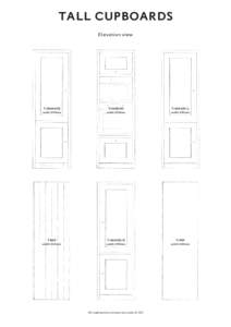 TALL CUPBOARDS Elevation view T/600AH2D width 690mm