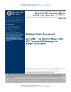 SSA-Terrorist Threat to the U.S. Rail System 24 May 06