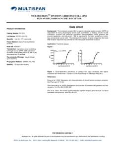 MULTISCREENTM DIVISION-ARRESTED CELL LINE HUMAN RECOMBINANT BB2 RECEPTOR Data sheet  PRODUCT INFORMATION