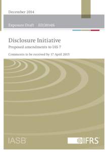 December 2014 Exposure Draft EDDisclosure Initiative