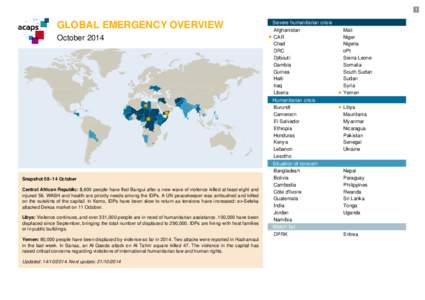 1  GLOBAL EMERGENCY OVERVIEW October[removed]Snapshot 08–14 October