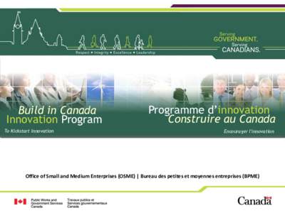 Build in Canada Innovation Program To Kickstart Innovation Programme d’innovation Construire au Canada