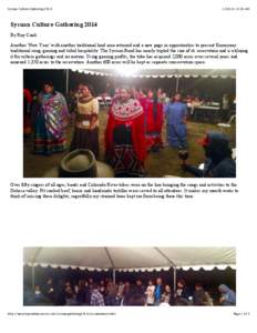 Sycuan Culture Gathering[removed]:26 AM Sycuan Culture Gathering 2014 By Roy Cook
