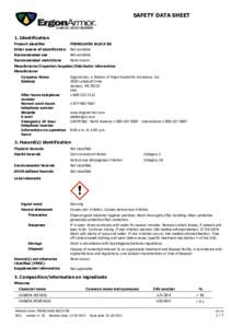 SAFETY DATA SHEET  1. Identification Product identifier  PENNGUARD BLOCK 88