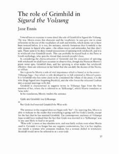 Folklore / Sigurd / Grimhild / Gudrun / Brynhildr / Gjúki / Völsunga saga / Norns / Valkyrie / Germanic mythology / Völsung cycle / Germanic peoples