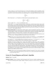 contains q changes as a result of the ith insertion. Let Pi denote this probability (where the probability is taken over random insertion orders, irrespective of the choice of q). Since q could fall through up to three levels in the search tree as a result of each the insertion, the expected length of q’s search path in the final structure is at most