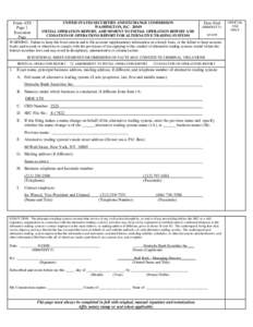 Form ATS Page 1 Execution Page  UNITED STATES SECURITIES AND EXCHANGE COMMISSION