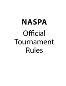 NASPA Official Tournament Rules  NASPA